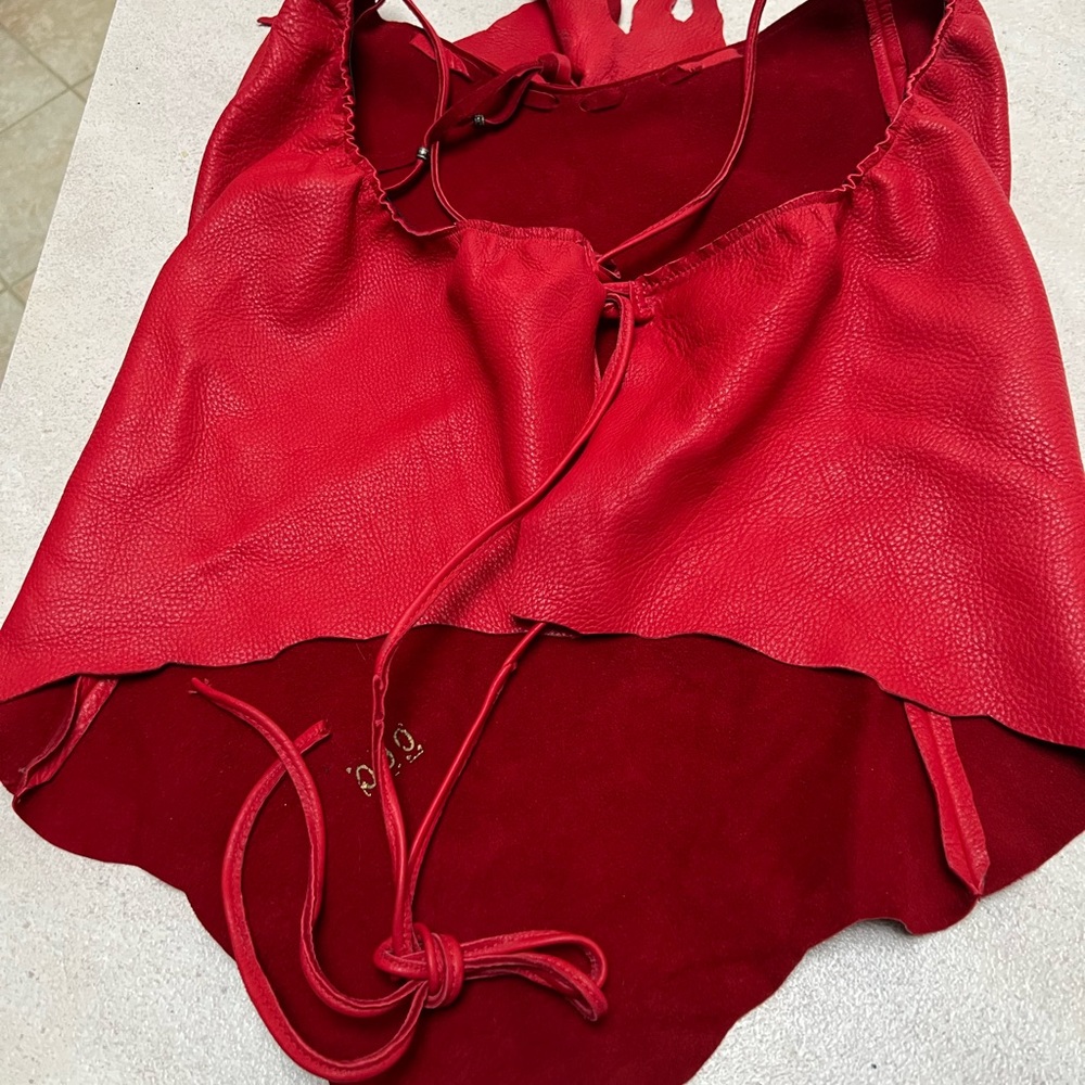 Custom Leather Halter Top View 2